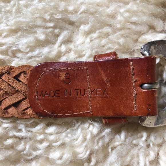 SOLD Vintage Braided Leather Belt - Handmade in Turkey - Picture 4 of 5